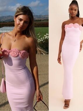 Elexiay X Anthropologie Edo Dress XS Pink